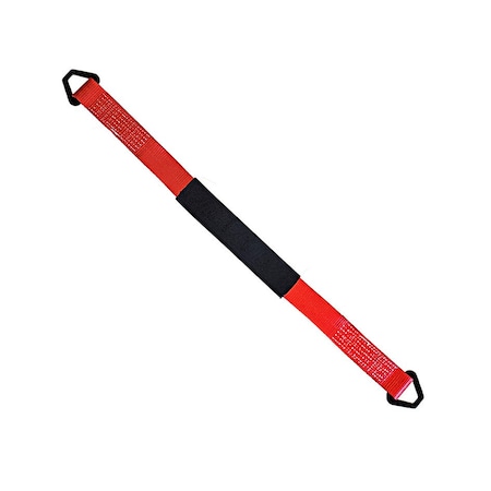 Tie 4 Safe 2" x 18" Axle Straps w/ Sleeve & D Rings, WLL: 3, 333 lbs., PK8 RT41A-18M18-R-C-8